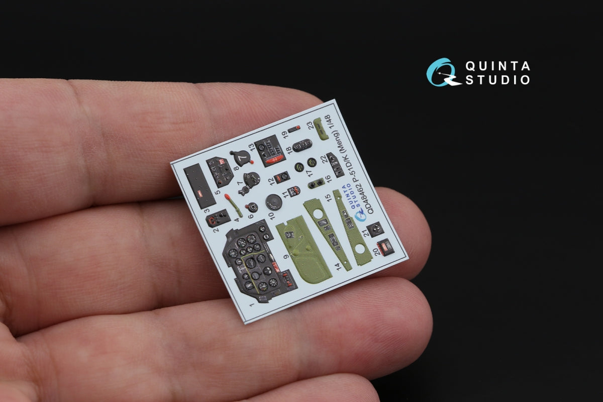 Quinta Studio QD48462 P-51D/K 3D-Printed coloured Interior on decal paper (Meng) 1/48 – imagen 5