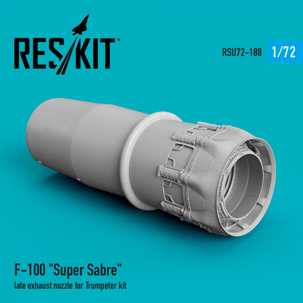 RESKIT RSU72-0188 F-100 "SUPER SABER" LATE EXHAUST NOZZLE FOR TRUMPETER KIT 1/72