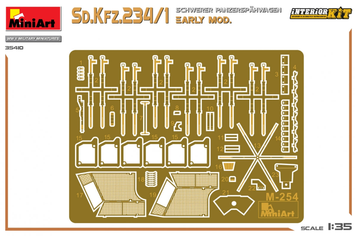 MiniArt 35410 Sd.Kfz.234/1 Schwerer Panzerspahwagen. EARLY MOD. INTERIOR KIT 1/35 – imagen 2
