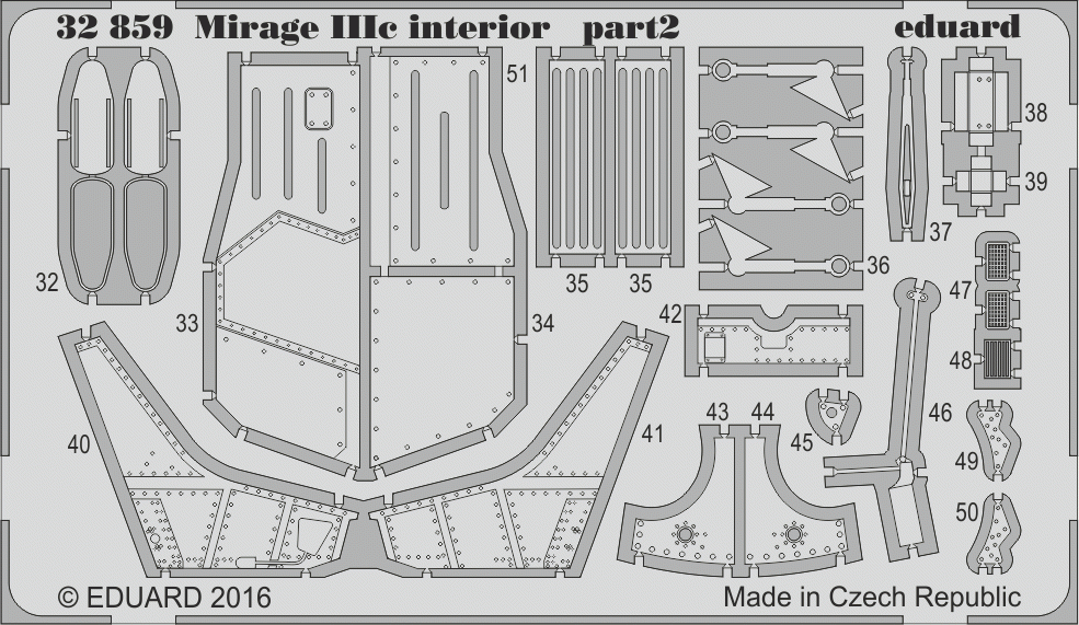 Intérieur du Mirage IIIc Eduard 32859 ITALERI 1/32 – image 2