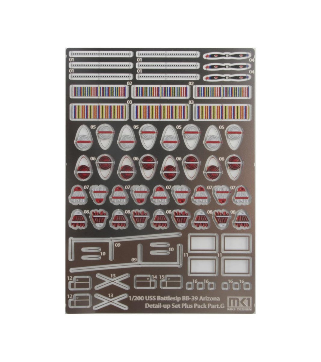 MK1 Design MD-20019 USS BB-39 Arizona DX II 1/200 – Bild 8