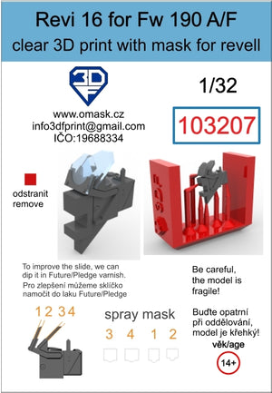 Omask 103207 Revi 16 for Fw 190D (Hasegawa) 1/32 – Bild 2