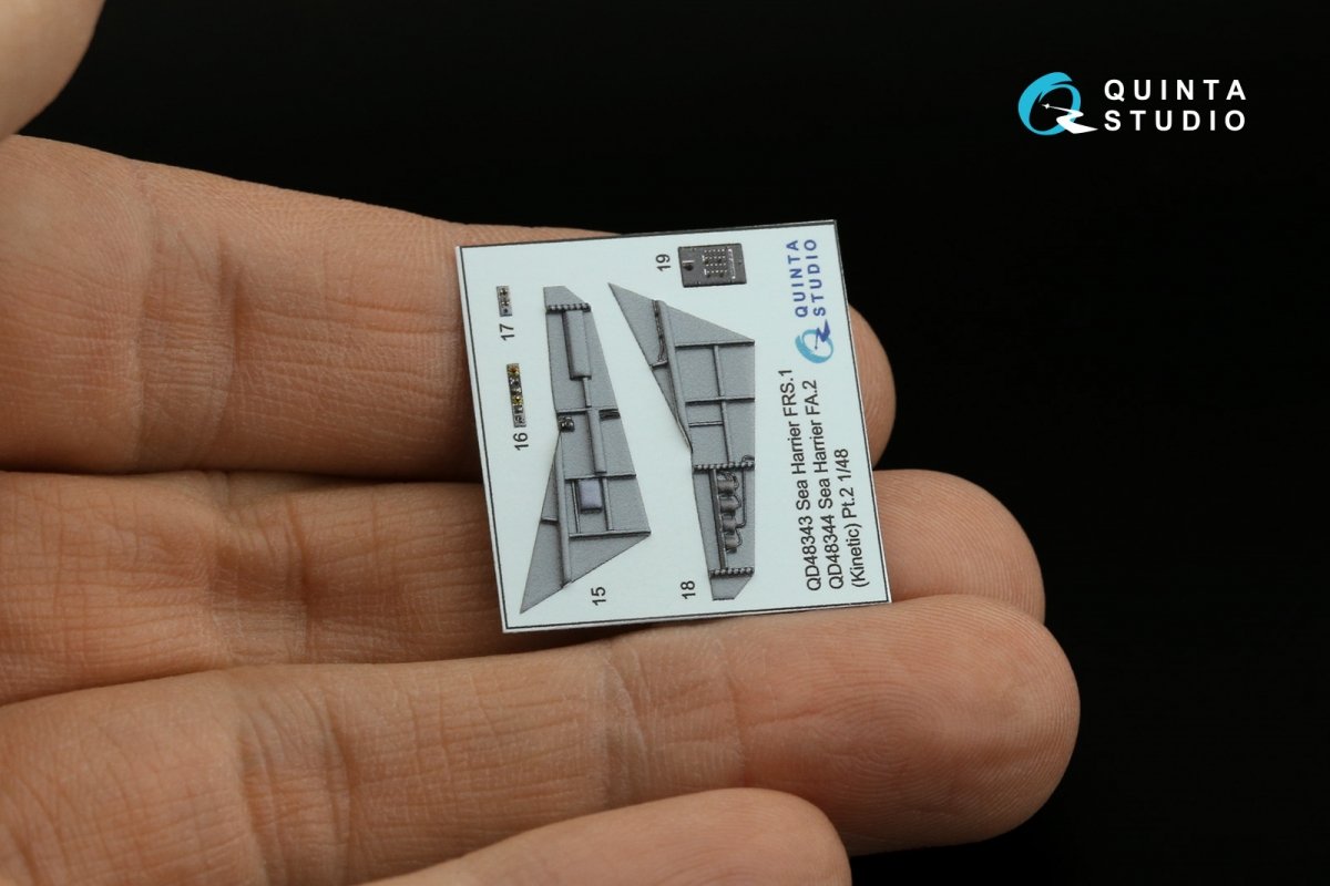 Quinta Studio QD48343 Sea Harrier FRS.1 3D-Printed &amp;amp; coloured Interior on decal paper (Kinetic) 1/48 – immagine 5