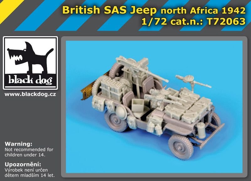 Black Dog T72063 British SAS jeep North Africa 1942 for Dragon 1/72 – immagine 2
