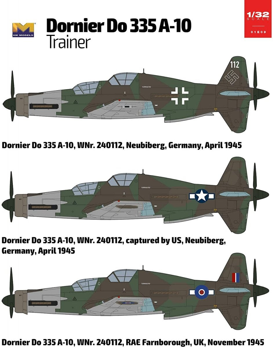 HK Models 01E009 Dornier Do 335 A-10 Trainer 1/32 – image 3