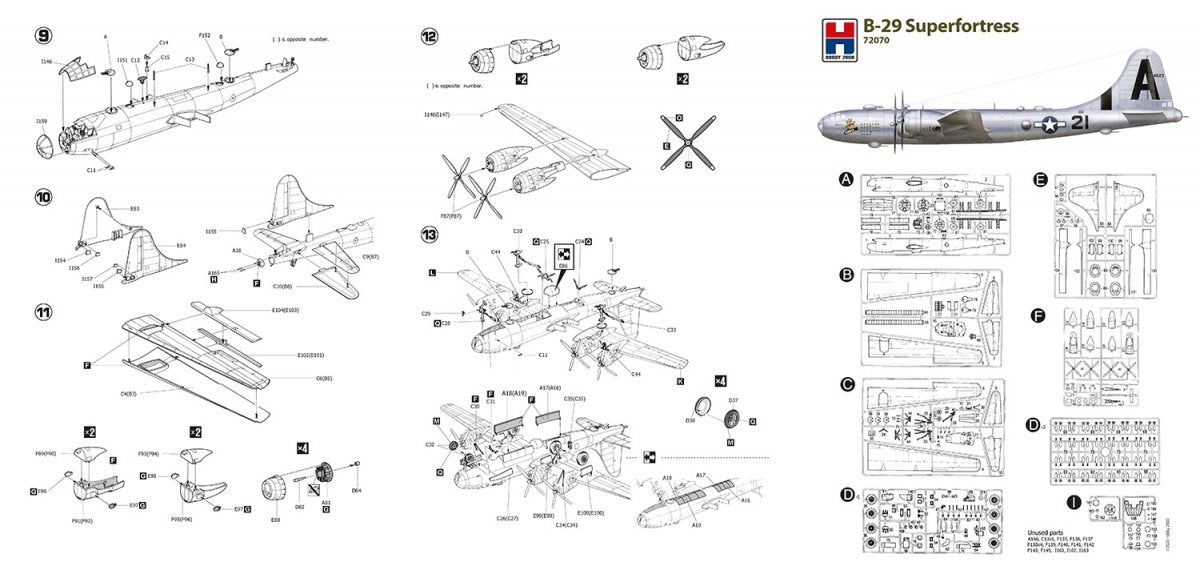 Hobby 2000 72070 B-29 Superfortress ( ACADEMY + CARTOGRAF + MASKI ) 1/72 – immagine 2