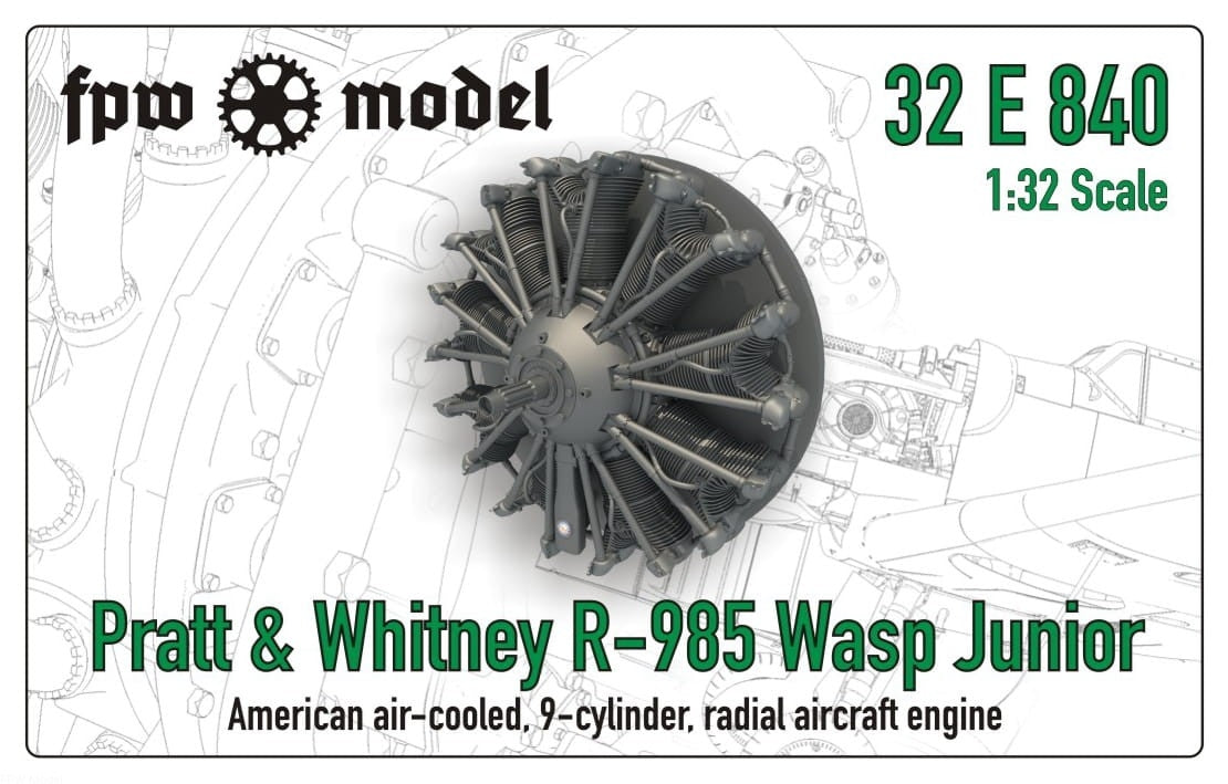 FPW Model 32E840 Pratt &amp; Whitney R-985 Wasp Junior (fix) 1/32