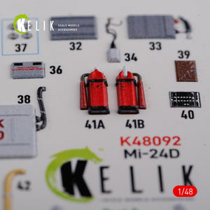 KELIK K48092 Mi-24D (Hind-D) interior 3D decals for Trumpeter kit 1/48 – immagine 8