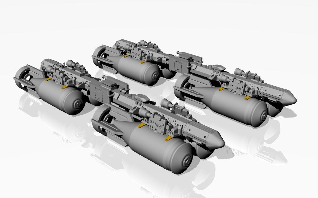Armory Models ACA4810c MZBD-4UT w/ 4x OFAB-100-120 Soviet high-explosive bombs, resin ordnance set w/ PE parts 1/48 – imagen 2