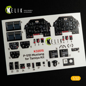 KELIK K32015 P-51D MUSTANG - INTERIOR 3D DECAL FOR TAMIYA KIT 1/32 – zdjęcie 2