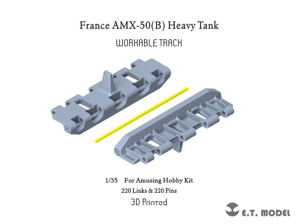 ET Model P35-040 France AMX-50(B) Heavy Tank Workable Track ( 3D Printed ) 1/35
