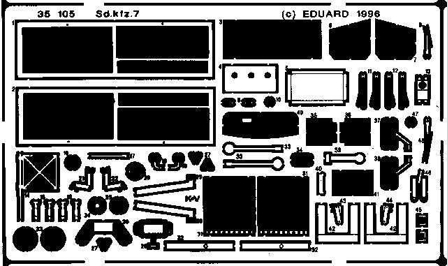 Eduard 35105 Sd. Kfz.7 1/35 Tamiya – zdjęcie 2