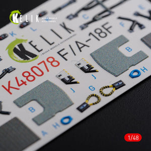 KELIK K48078 F/A-18F Super Hornet interior 3D decals for MENG kit 1/48 – Bild 11
