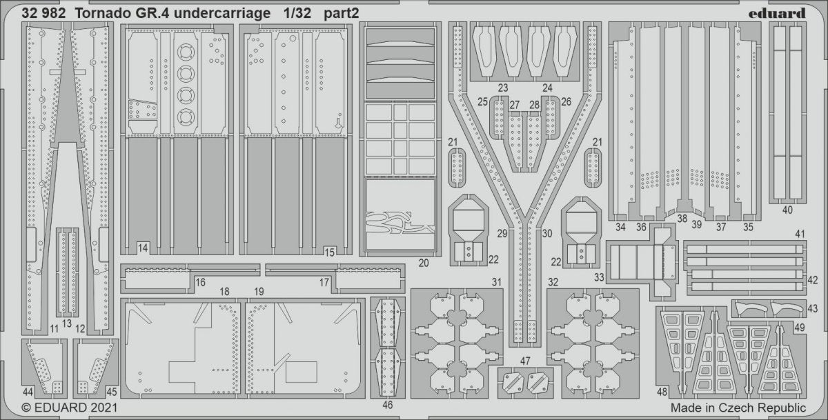 Eduard 32982 Tornado GR.4 undercarriage for ITALERI 1/32 – Bild 2
