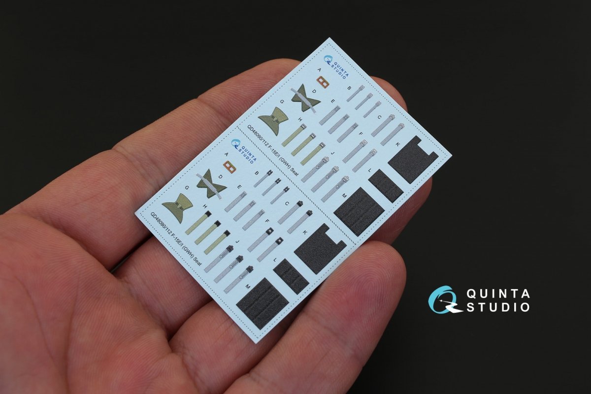 Quinta Studio QD48090 F-15E 3D-Printed &amp;amp; coloured Interior on decal paper (for GWH kit) 1/48 – Bild 5