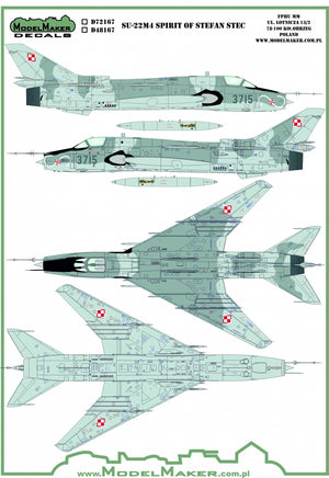 ModelMaker Decals D48167 Su-22M4 Spirit of Stefan Stec 1/48