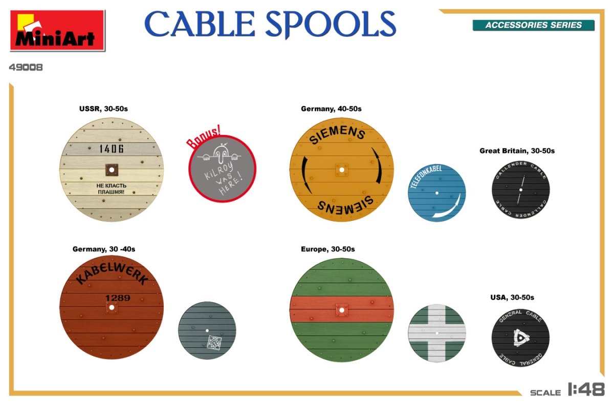 MiniArt 49008 CABLE SPOOLS 1/48 – image 4