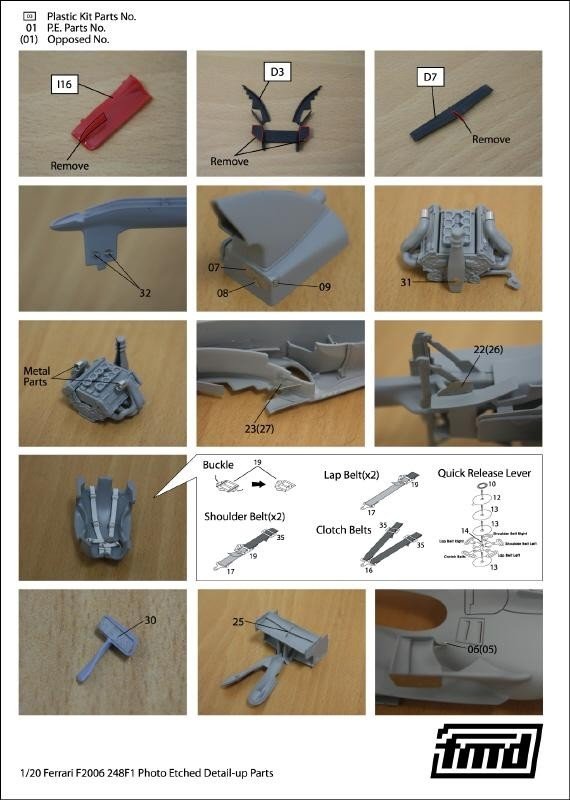 KA Models FE-20008 FERRARI 248F1 DETAIL-UP SET Fujimi 1/20 – Bild 4