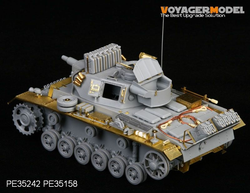 Voyager Model PE35242 WWII German Pz.Kpfw.III Ausf.N sPz.Abt 501 Afrika For DRAGON 6431 1/35 – immagine 4