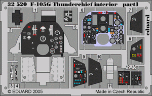 Eduard 32520 F-105G interior 1/32 TRUMPETER – immagine 5
