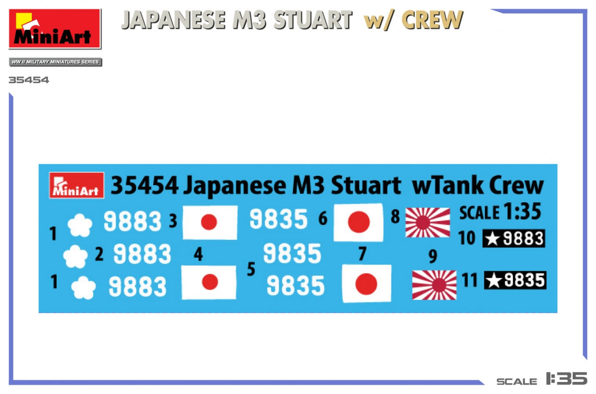 Miniart 35454 JAPANESE M3 STUART w/CREW 1/35 – imagen 2