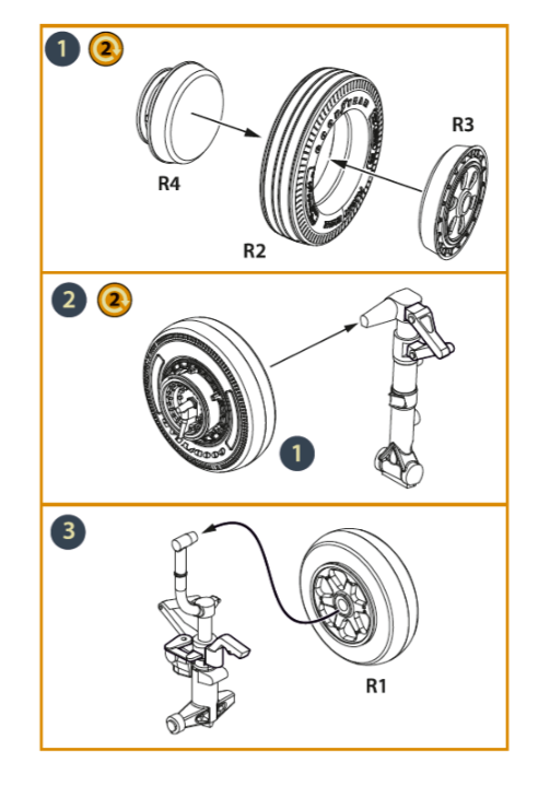 Clear Prop! CPA72164 F-86A wheel set type 2 for CP kits 1/72 – zdjęcie 3