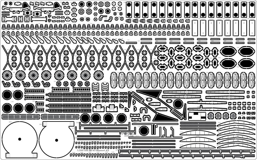 Pontos 22004F1 USS BB-61 Iowa 1944 Detail Up Set (Without wooden deck) 1/200 – image 8