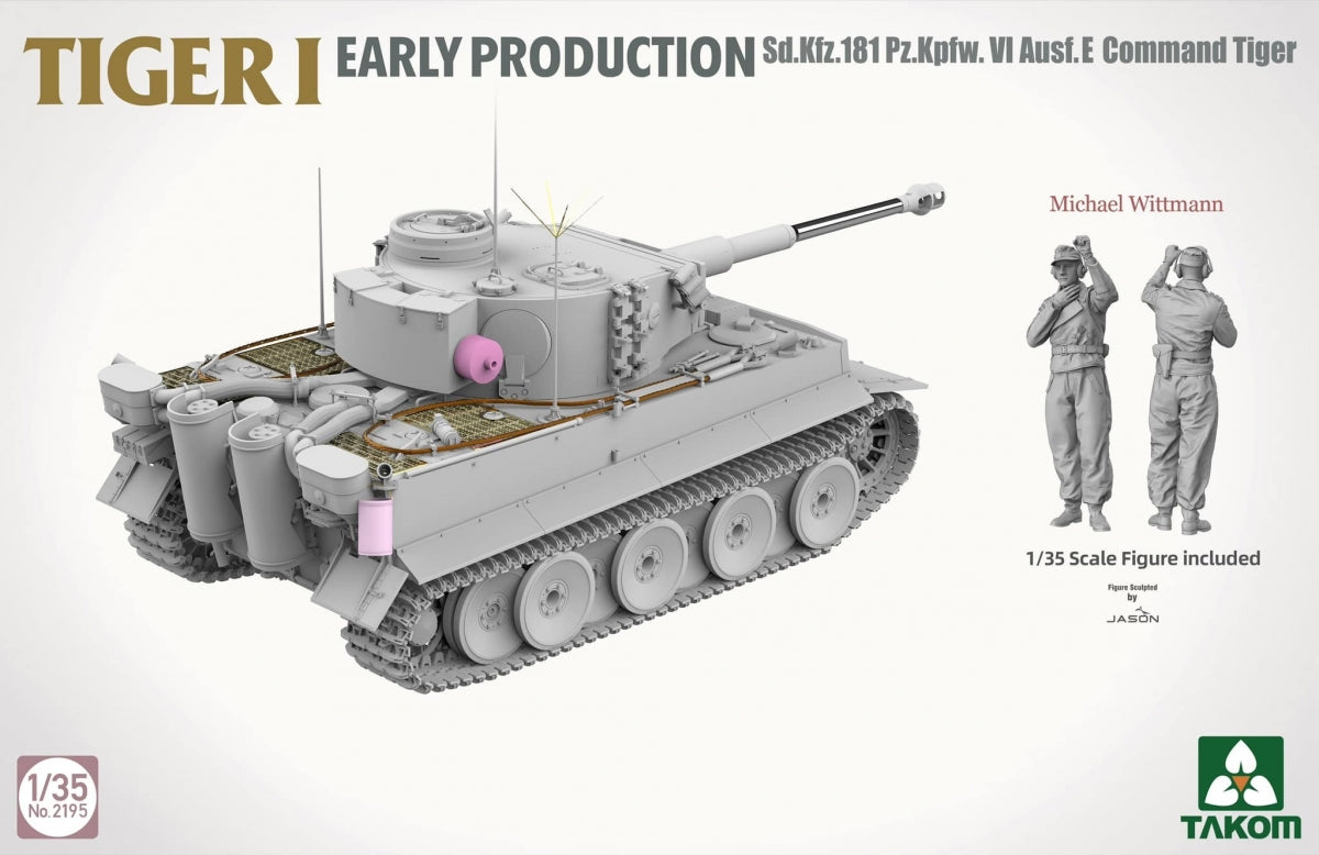 Takom 2195 TIGER I EARLY-PRODUCTION Sd.Kfz.181 Pz.Kpfw.VI Ausf.E Command Tiger 1/35 – immagine 6