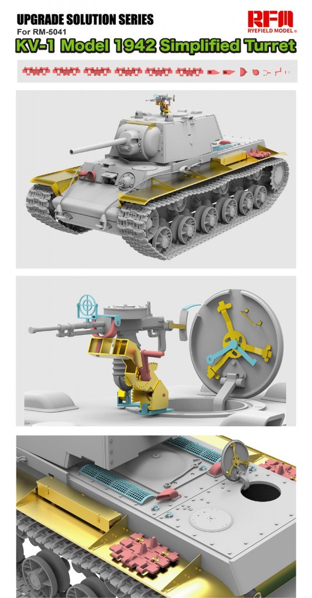 Rye Field Model 2036 KV-1 Model 1942 Simplified Turret - Upgrade Solution 1/35 – Bild 3