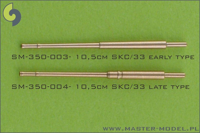 Master SM-350-003 German 10,5cm (4.1in) SKC/33 barrels - early type (16pcs) – zdjęcie 4