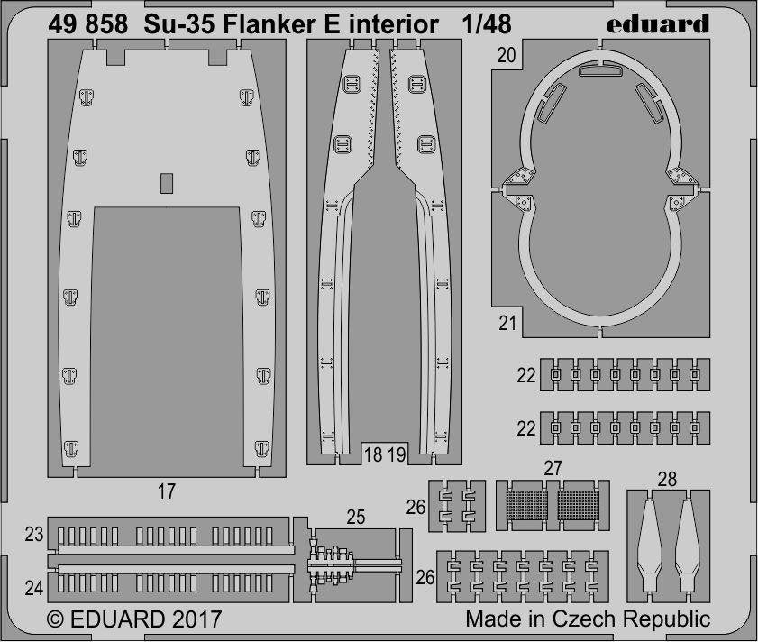 Eduard 49858 Su-35 Flanker E interior KITTY HAWK 1/48 – immagine 2
