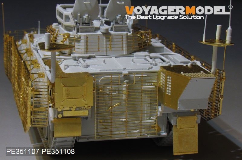 Voyager Model PE351108 Modern British FV510 Worrior TES(H) AIFV Slat Armour 2011 VER Upgrade Set（For MENG SS-017） 1/35 – immagine 3