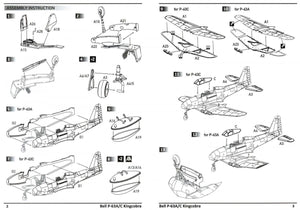 Dora Wings 14401 BELL P-63A P-63C KINGCOBRA Fighter DOUBLE KIT 1/144 – Bild 3