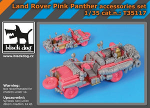 Ensemble d&amp;#39;accessoires Black Dog T35117 Land Rover Pink Panther 1/35
