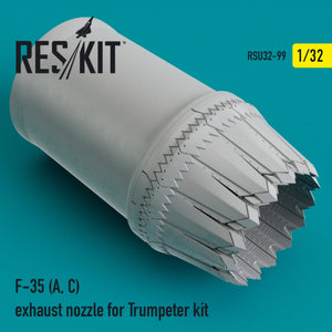 RESKIT RSU32-0099 F-35 (A, C) EXHAUST NOZZLE FOR TRUMPETER KIT 1/32 – zdjęcie 2