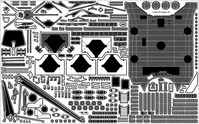 Pontos 35029F1 IJN NAGATO 1941 Detail Up Set 1/350 – Bild 29