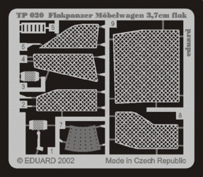 Eduard TP020 Flakpanzer IV Véhicules 37mm 1/35 Tamiya