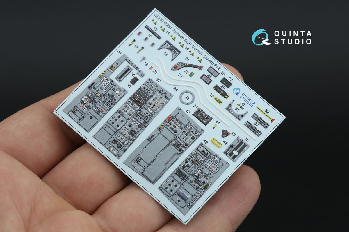 Quinta Studio QDS+32231 Tornado ECR German 3D-Printed &amp;amp; coloured Interior on decal paper (Italeri) (Small version) (with 3D-printed resin parts) 1/32 – imagen 8