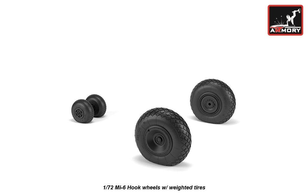 Armory Models AW72058 Mil Mi-6 Hook wheels w/ weighted tires 1/72 – Bild 3