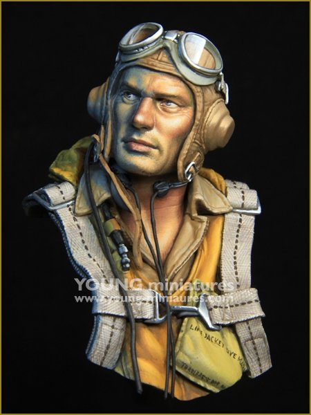 Young Miniatures YM1890 La bataille de Midway, pilote de l'US Navy, 1942, échelle 1/10