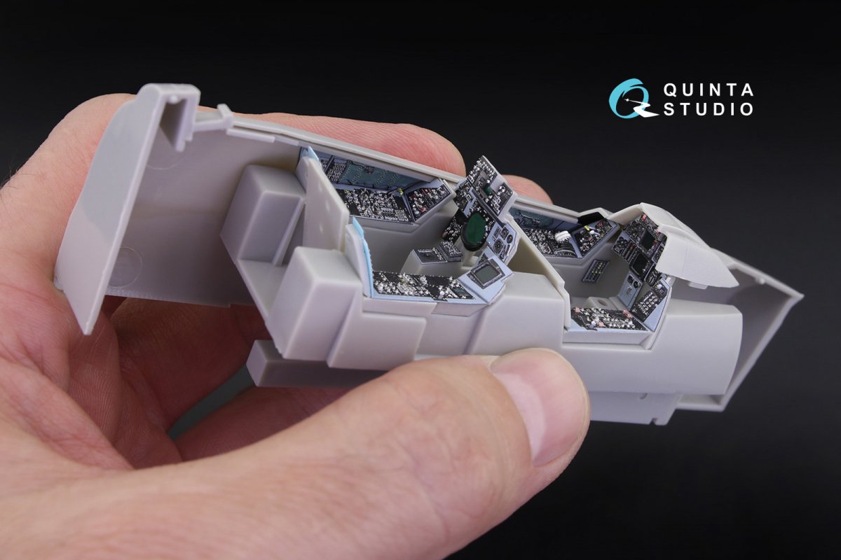 Intérieur imprimé en 3D et coloré sur papier décalcomanie Quinta Studio QD48178 F-14A (pour maquette Hasegawa) 1/48 – image 4