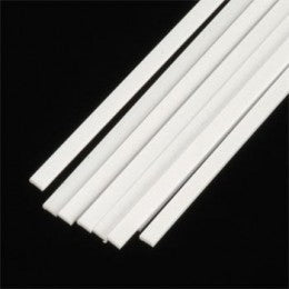 Plastruct 90724 ROD 0,5 X 2,1 X 250 (Styrène Blanc) / 10 pièces.