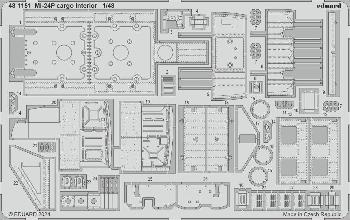 Eduard 481151 Mi-24P cargo interior TRUMPETER 1/48
