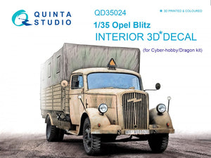 Quinta Studio QD35024 Opel Blitz 3D-Printed &amp;amp; coloured Interior on decal paper (for Cyber-hobby/Dragon kit) 1/35