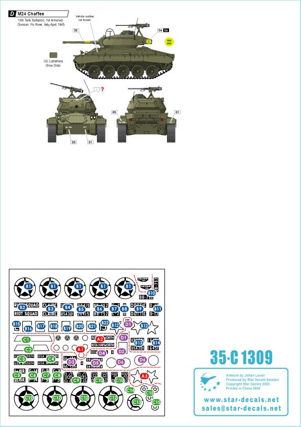 Star Decals 35-C1309 US Armored Mix # 2 1/35 – imagen 2