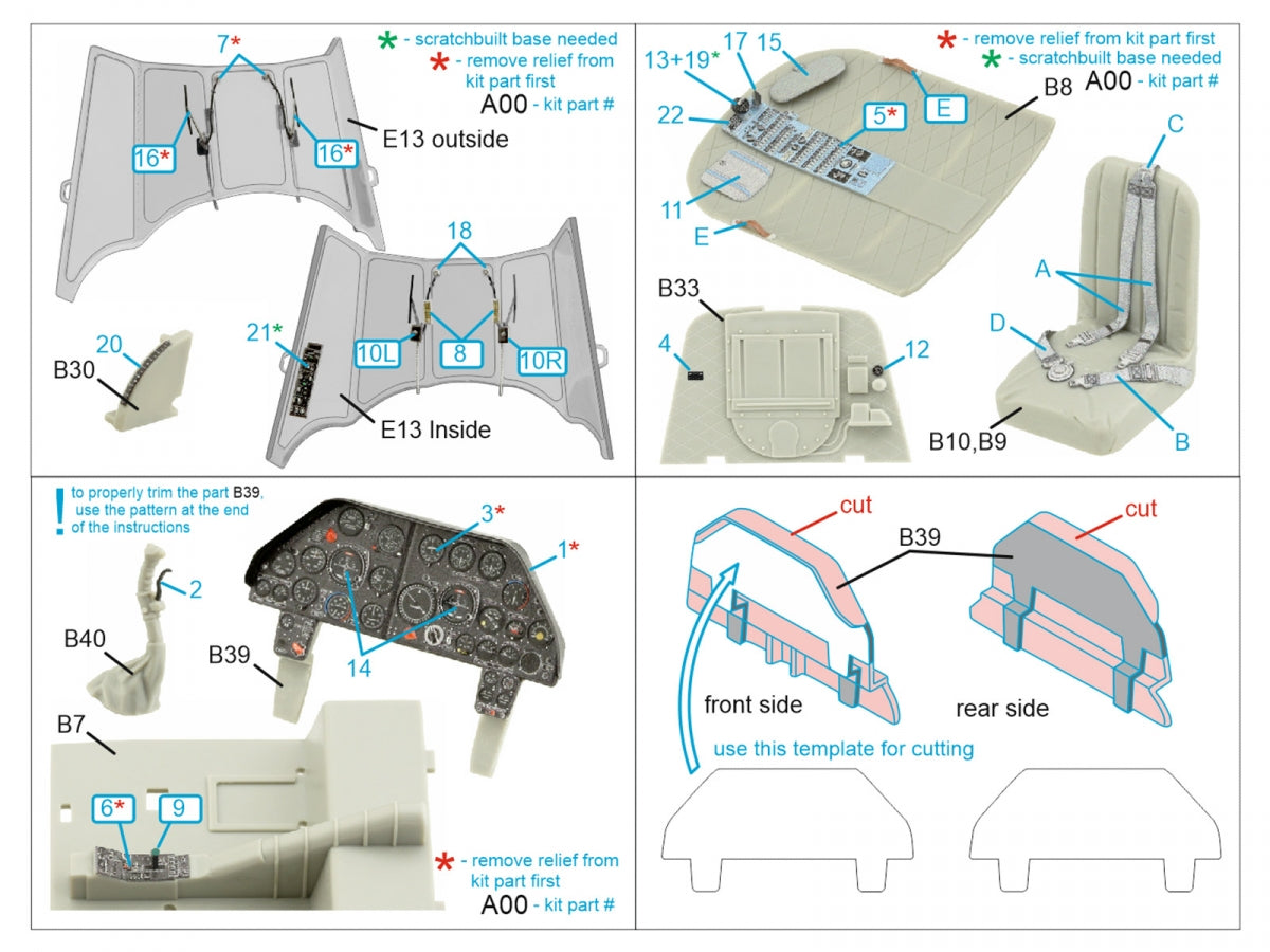 Quinta Studio QD35114 Mi-4 3D-Printed &amp;amp; coloured Interior on decal paper (Trumpeter) 1/35 – Bild 2