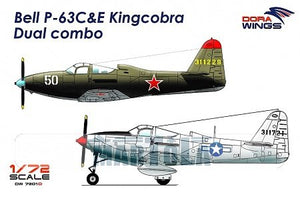 Dora Wings 7201D Bell P-63C&amp;amp;E Kincobra Dual combo 2in1 1/72