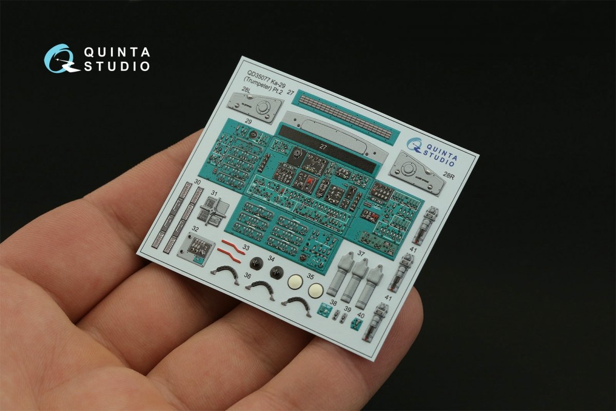 Quinta Studio QD35077 Ka-29 3D-Printed &amp;amp; coloured Interior on decal paper (Trumpeter) 1/35 – Bild 4