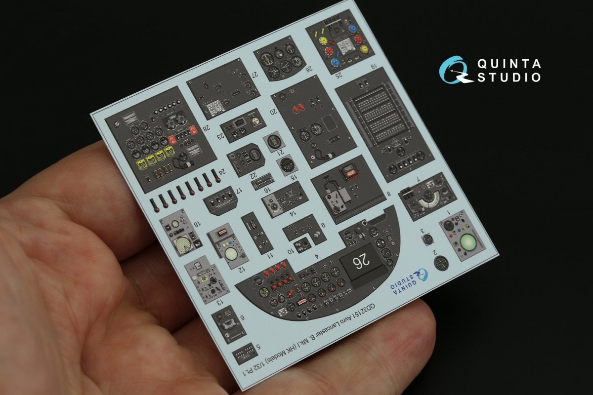 Quinta Studio QD32151 Avro Lancaster B. Mk.I 3D-Printed &amp;amp; coloured Interior on decal paper (HK Model) 1/32 – Bild 6