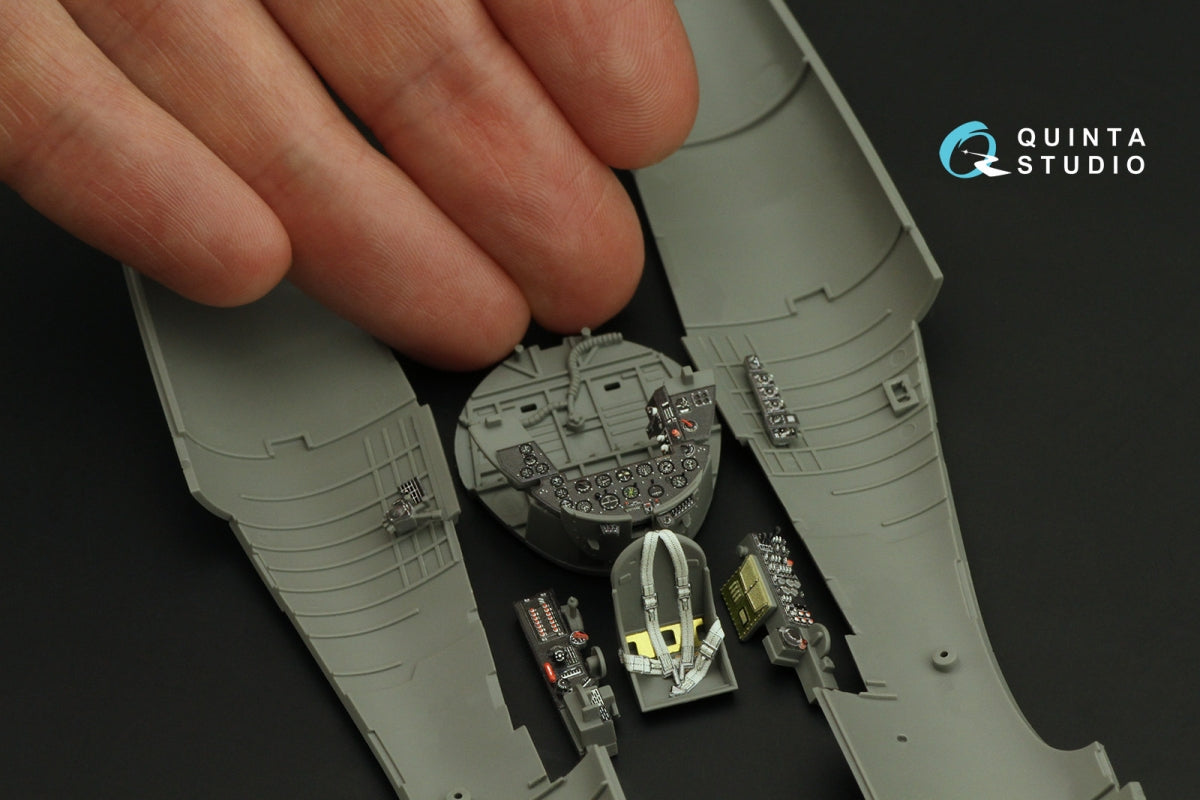 Quinta Studio QD48367 F4U-1A 3D-Printed &amp;amp; coloured Interior on decal paper (Magic Factory) 1/48 – immagine 6